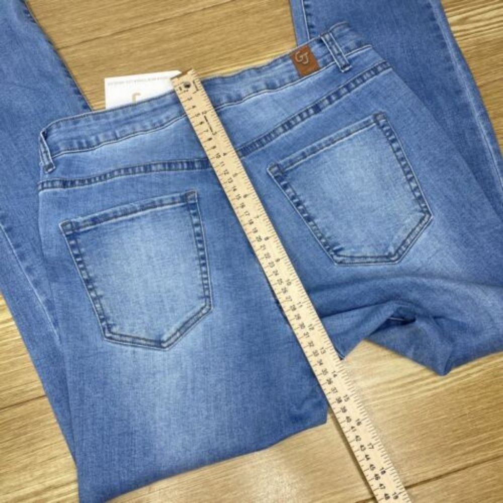 Womens Gogo Jean Skinny Jeans High Rise Distressed Denim Pants Size 14 - Picture 13 of 16
